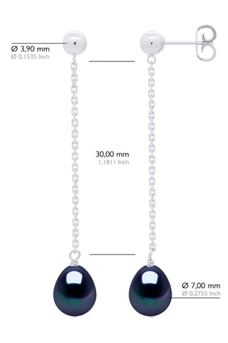 Boucles d'oreilles - Or blanc et perles de culture