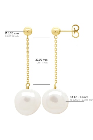Boucles d'oreilles Or jaune et perles de culture