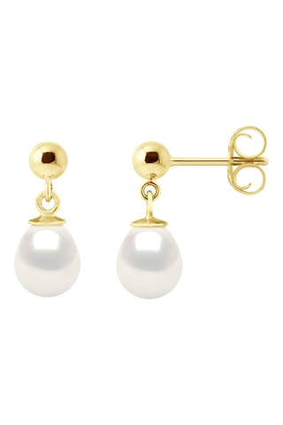 Boucles d'oreilles Or jaune et perles de culture