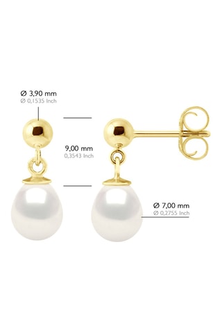 Boucles d'oreilles Or jaune et perles de culture