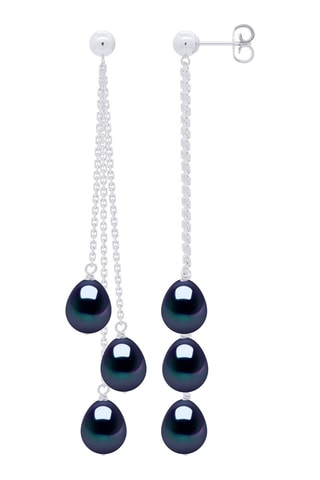 Boucles d'oreilles Or blanc et perles de culture
