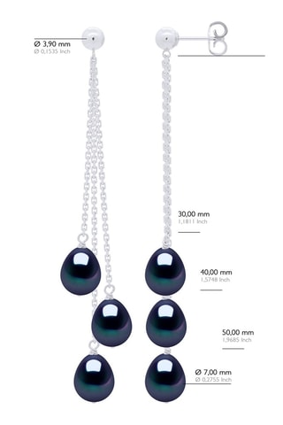 Boucles d'oreilles Or blanc et perles de culture