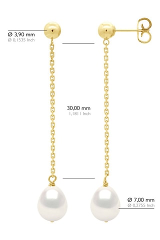 Boucles d'oreilles - Or jaune et perles de culture