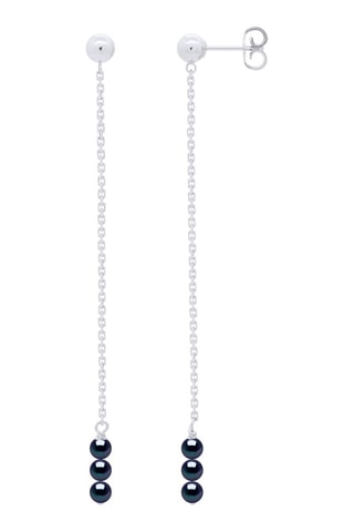 Boucles d'oreilles Or blanc et perles de culture