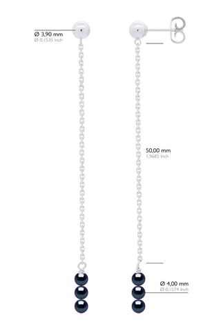Boucles d'oreilles Or blanc et perles de culture