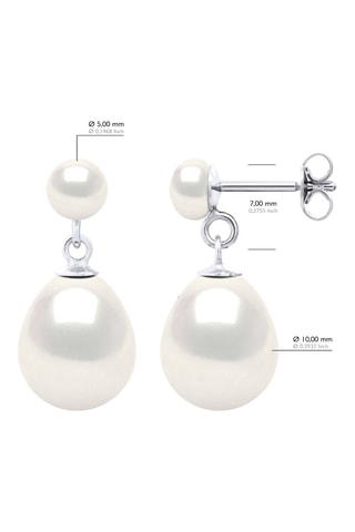 Boucles d'oreilles Or blanc et perles de culture