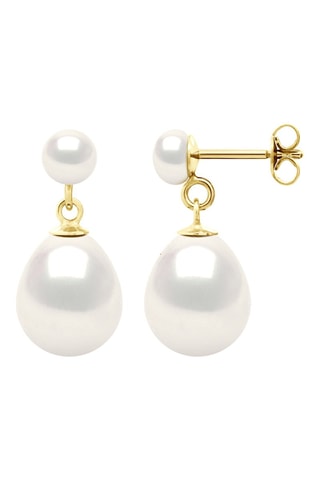Boucles d'oreilles Or jaune et perles de culture