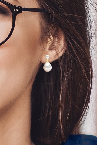 Boucles d'oreilles Or jaune et perles de culture