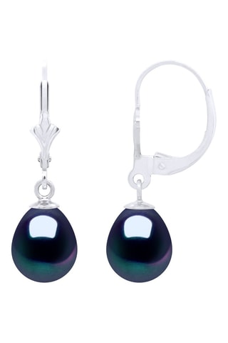 Boucles d'oreilles Or blanc et perles de culture