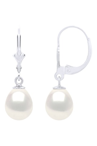 Boucles d'oreilles Or blanc et perles de culture