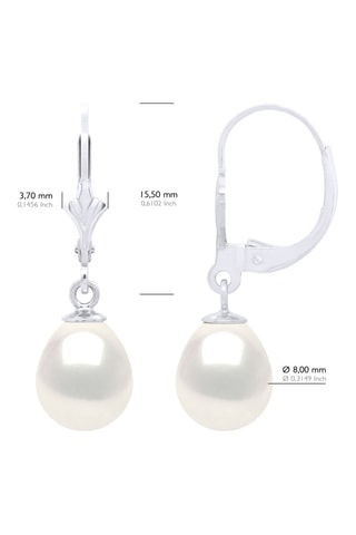 Boucles d'oreilles Or blanc et perles de culture