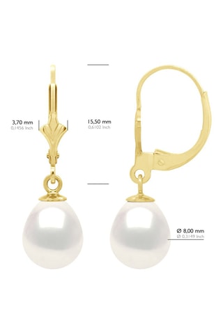Boucles d'oreilles Or jaune et perles de culture