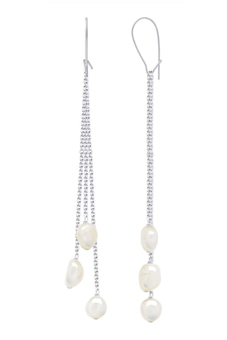 Boucles d'oreilles Or blanc et perles de culture
