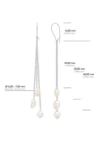 Boucles d'oreilles Or blanc et perles de culture