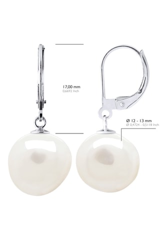 Boucles d'oreilles Or blanc et perles de culture