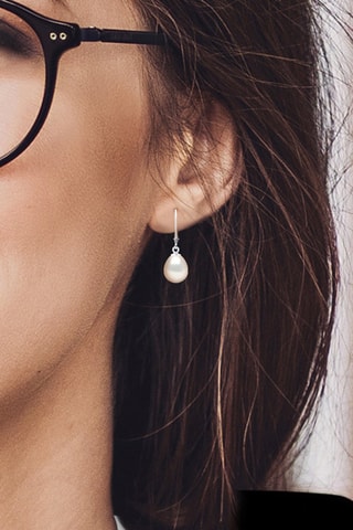 Boucles d'oreilles Or blanc et perles de culture