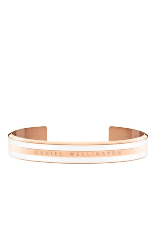 Open Armband Emalie - Roségoudkleurig en Wit