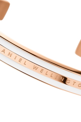 Open Armband Emalie - Roségoudkleurig en Wit