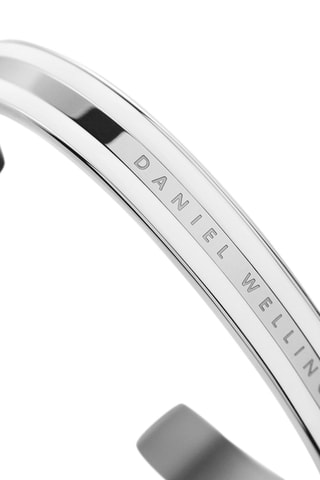 Open Armband Emalie Small  Zilverkleurig en Wit