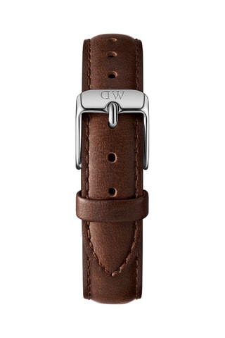 Leren Quartz Horloge Petite Bristol - 28 cm - Bruin en Zilverkleurig