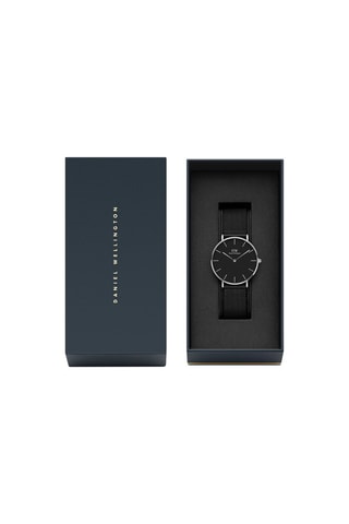 Stalen Quartz Horloge Ashfield - 36 mm - Rood en Zilverkleurig