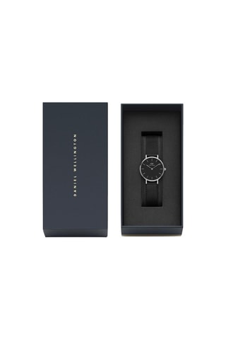 Stalen Quartz Horloge Petite Ashfield 28 cm - Zwart en Zilverkleurig