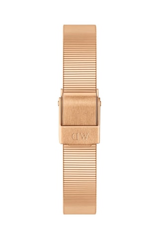 Stalen Quartz Horloge Quadro Studio - 22 x 22 mm - Goudkleurig en groen