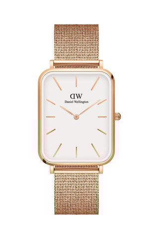 Stalen Quartz Horloge Quadro Pressed Melrose - 29 x 36,5 mm - Goudkleurig