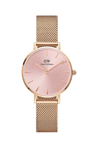 Stalen Horloge Melrose - 28 mm - Roségoudkleurig en roze