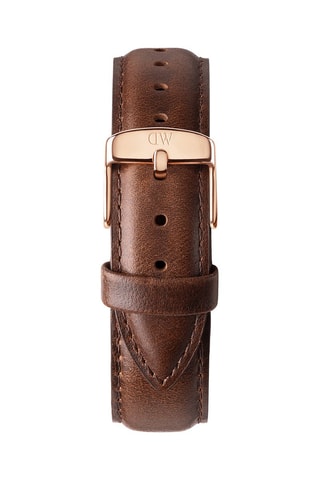 Leren en Doublé Roségoud Quartz Horloge Classic Bristol - 36 mm
