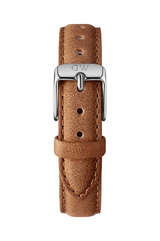 Leren Quartz Horloge Petite Durham - 32 cm - Lichtbruin en Zilverkleurig