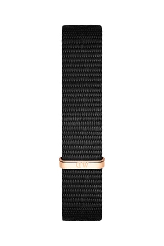 Polyester Quartz Horloge Petite 28 Cornwall - Zwart en Roségoudkleurig