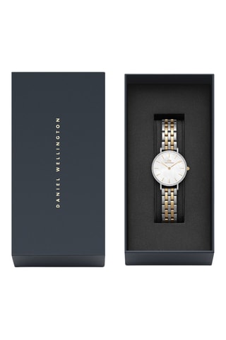 Roestvrij Stalen Quartz Horloge met Parelmoer Petite 28 - Zilverkleurig en Goudkleurig