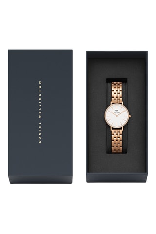 Roestvrij Stalen Quartz Horloge Petite 28 - Roségoudkleurig en Wit
