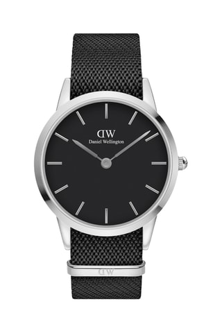 Nylon Quartz Horloge Iconic 40 - Zwart en Zilverkleurig