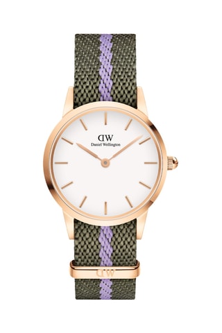 Polyester Quartz Horloge Iconic 28 - Groen en Paars