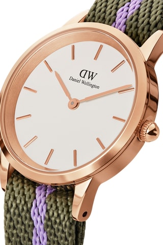 Polyester Quartz Horloge Iconic 28 - Groen en Paars