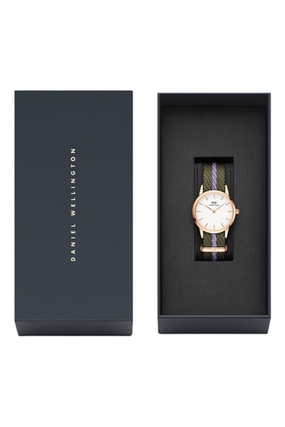 Polyester Quartz Horloge Iconic 28 - Groen en Paars