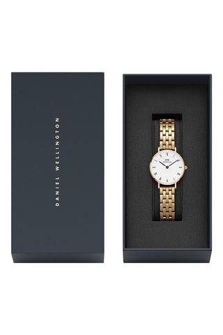 Roestvrij Stalen Quartz Horloge Petite Roman - Goudkleurig en Wit