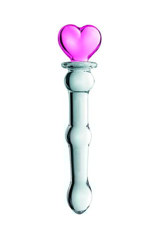 Dildo em vidro Rosa - 21,2 cm
