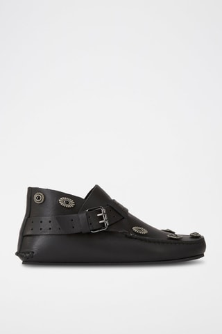 Mocassins en cuir de veau Noir
