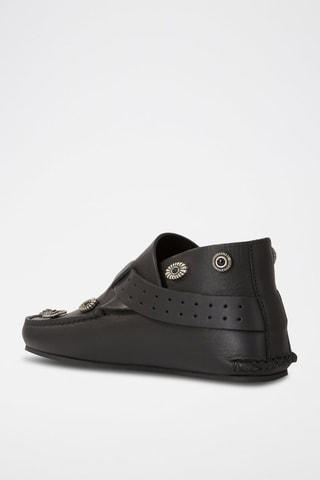Mocassins en cuir de veau Noir