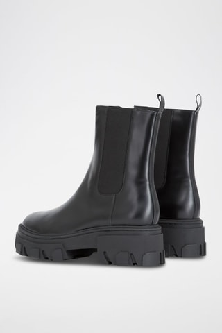 Bottines Chelsea en cuir de veau - Noir