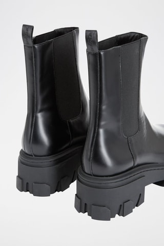 Bottines Chelsea en cuir de veau - Noir
