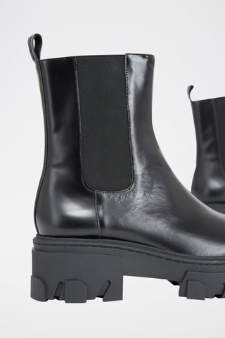 Bottines Chelsea en cuir de veau - Noir