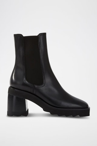 Bottines Chelsea en cuir - Noir