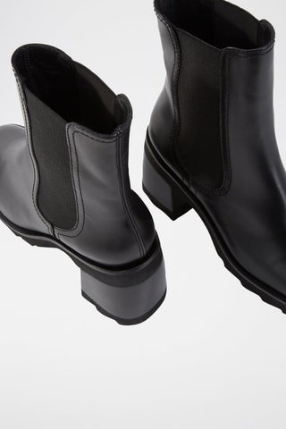 Bottines Chelsea en cuir - Noir