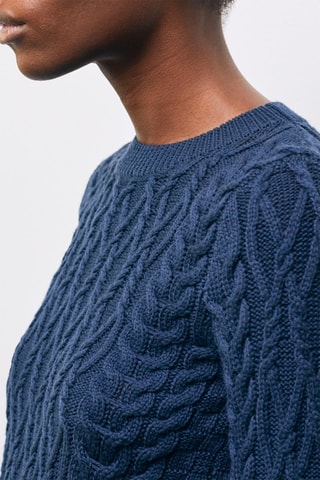 Pull en mérinos - Bleu marine