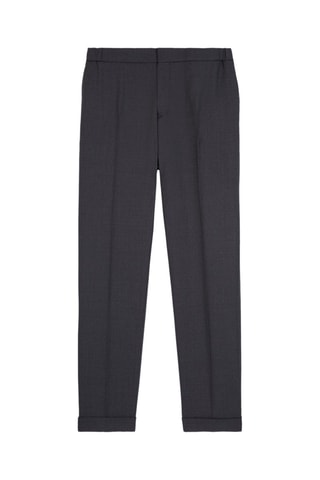 Pantalon droit en laine Anthracite