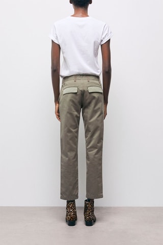 Pantalon droit 7/8 - Kaki
